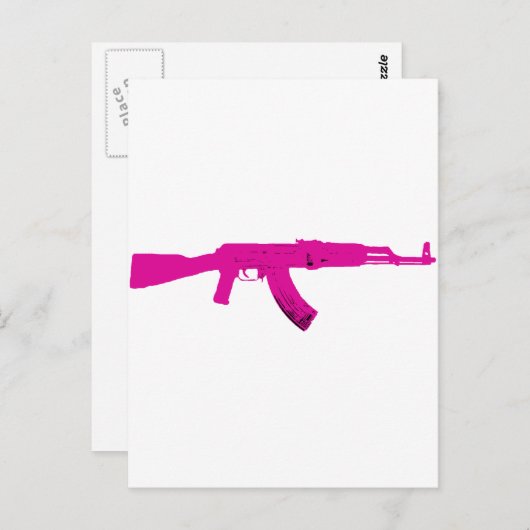 Roze AK-47 Briefkaart (Voorkant / Achterkant)