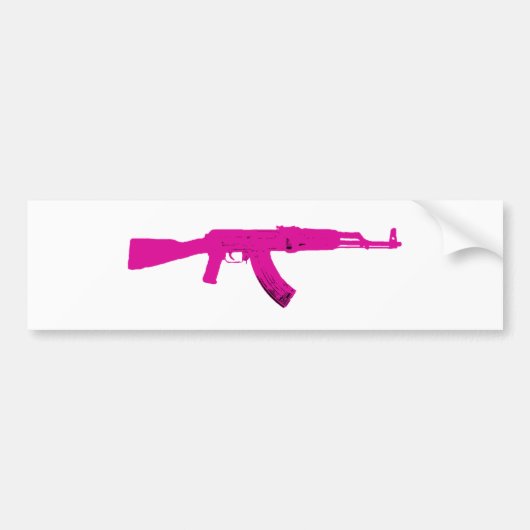 Roze AK-47 Bumpersticker (Voorkant)