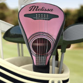 Roze akoestische gitaar gitarist instrumentnaam golfheadcover
