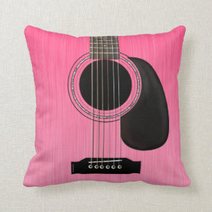 Roze akoestische gitaar kussen