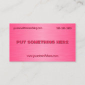 Roze akoestische gitaar visitekaartje (Voorkant)