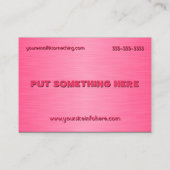 Roze akoestische gitaar visitekaartje (Achterkant)