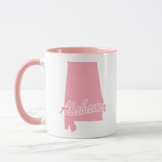 Roze Alabama Staat Vorm Mok (Links)