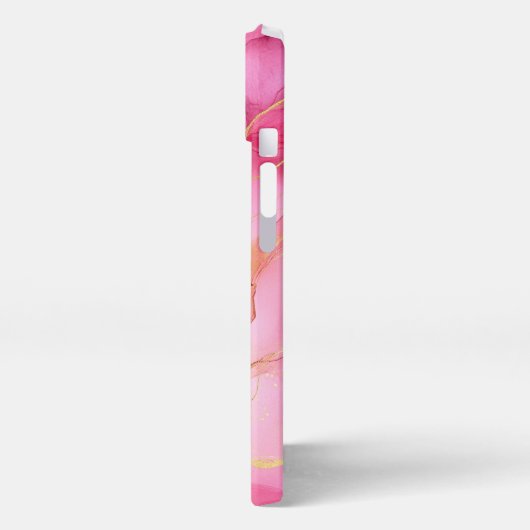 Roze Alcohol Art Girly Gold iPhone Hoesje (Linkerkant)