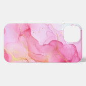 Roze Alcohol Art Girly Gold iPhone Hoesje (Achterkant horizontaal)