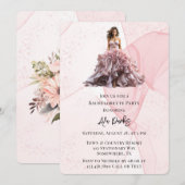 Roze Alcohol Ink Bruid vrijgezellenfeest Kaart (Voorkant / Achterkant)