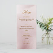 Roze Alcohol Inkt Elegant Plat Menu (Staand voorkant)