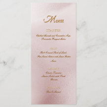 Roze Alcohol Inkt Elegant Plat Menu
