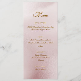 Roze Alcohol Inkt Elegant Plat Menu