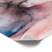 Roze alcohol inkt poster (Hoek)