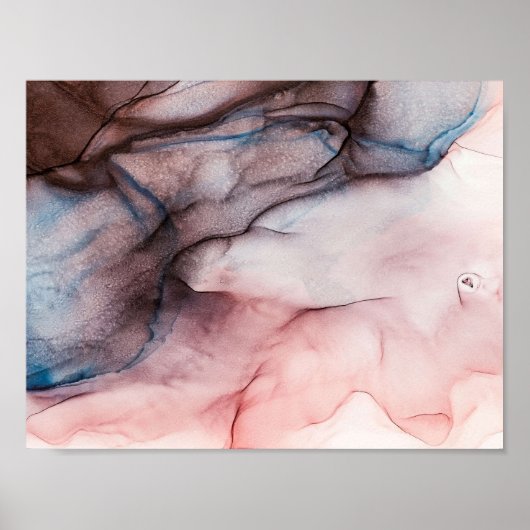 Roze alcohol inkt poster (Voorkant)