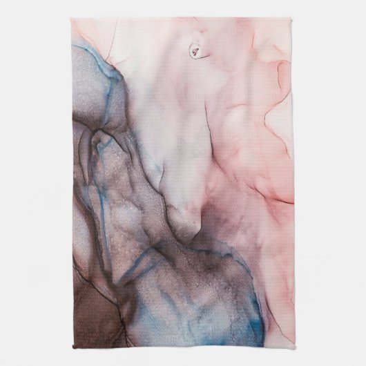 Roze alcohol inkt theedoek (Verticaal)