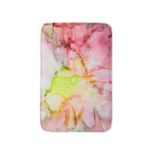 Roze alcoholinkt Abstracte ventilator Badmat (Voorkant Verticaal)