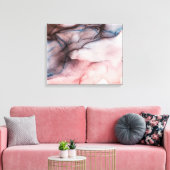 Roze alcoholinkt canvas afdruk (Insitu (Woonkamer))