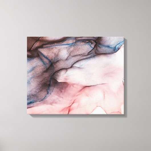 Roze alcoholinkt canvas afdruk (Voorkant)