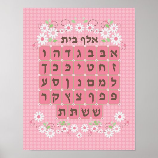 Roze Alef Beis - Nieuw Poster (Voorkant)
