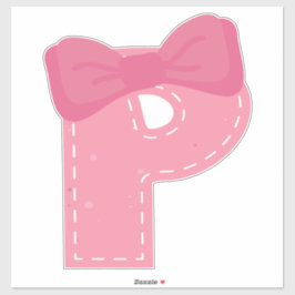 ROZE ALFABET -P- STICKER