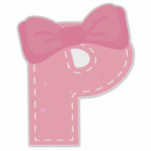 ROZE ALFABET -P- STICKER (Voorkant)