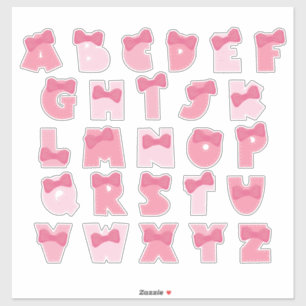 ROZE ALFABET STICKER