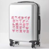 ROZE ALFABET STICKER (Koffer)