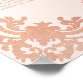  Roze Alfabetische Wedding Zitting Grafiek Poster (Hoek)