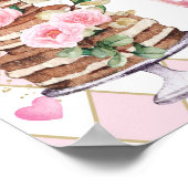 Roze Alice in Wonderland 1e verjaardag Welkom Poster (Hoek)