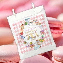 Roze Alice in Wonderland 6de verjaardag  