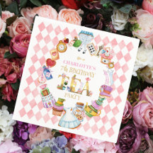 Roze Alice in Wonderland 7e verjaardag  
