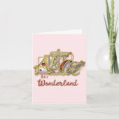 Roze Alice in Wonderland Blank Kaart (Voorkant)
