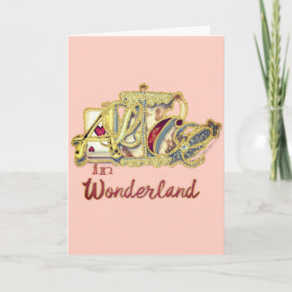  Roze Alice in Wonderland Blank Kaart