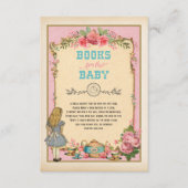 Roze  Alice in Wonderland Boeken voor Baby Informatiekaartje (Voorkant)