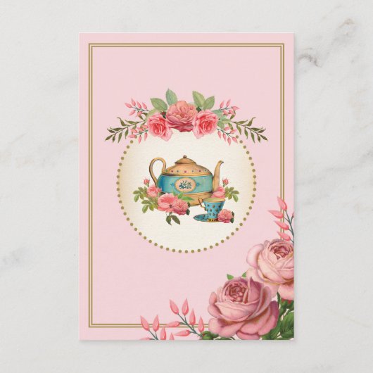 Roze  Alice in Wonderland Boeken voor Baby Informatiekaartje (Achterkant)