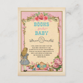 Roze  Alice in Wonderland Boeken voor Baby Informatiekaartje