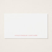 Roze Alice in Wonderland Bruiloft Drink Kaarten Visitekaartjes (Achterkant)