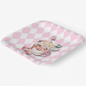 Roze Alice in Wonderland en Vrienden Baby shower Papieren Bordje (Gebogen)