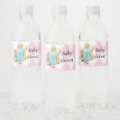 Roze Alice in Wonderland en Vrienden Baby shower Waterfles Etiket (Flessen)