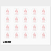 Roze Alice in Wonderland Save the Date Stickers (Vel)