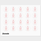Roze Alice in Wonderland Save the Date Stickers (Vel)