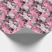 Roze  Alice Teatime Cadeaupapier (Hoek)