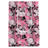 Roze  Alice Teatime Medium Cadeauzakje (Achterkant)