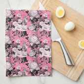 Roze  Alice Teatime Theedoek (Quarter Fold)