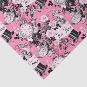 Roze Alice Teatime Tissuepapier (Detail)