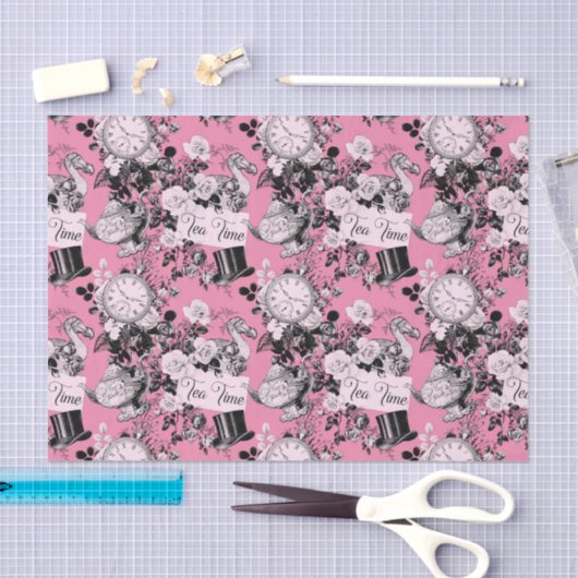 Roze Alice Teatime Tissuepapier (Craft)