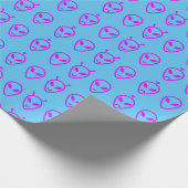Roze Alien Faces Cadeaupapier (Hoek)