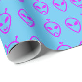 Roze Alien Faces Cadeaupapier (Rol Hoek)