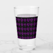 Roze Alien Faces Glas (Achterkant)