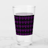 Roze Alien Faces Glas (Voorkant)