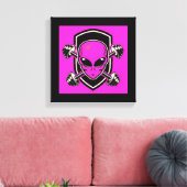 Roze Alien Gym Uitgerekte Canvasprint Canvas Afdruk (Insitu (Woonkamer))
