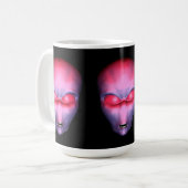 Roze Alien Head Koffiemok (Voorkant links)