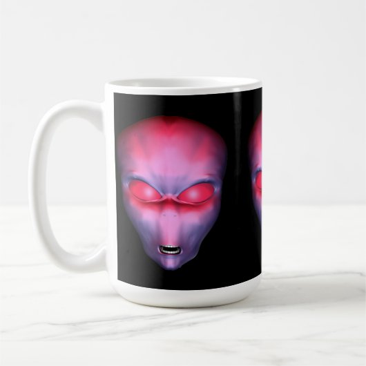 Roze Alien Head Koffiemok (Links)